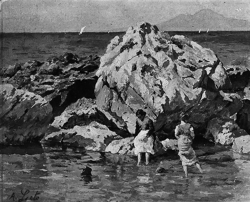 Paesaggio marino con bagnanti - Gallerie degli Uffizi, Galleria d’arte moderna, Firenze